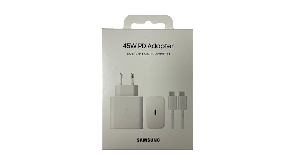 Зарядное устройство Samsung 45W PD с кабелем USB-C — USB-C (5A)